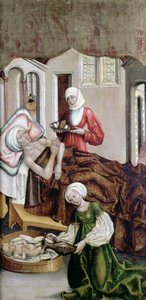 Johannes Döparens födelse, Kisszeben, 1490 av Hungarian School