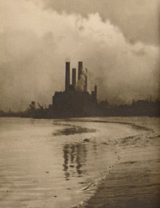 "Chelsea Chimneys: Power Station on the Site of Old Cremorne Gardens", c1935. av Huson