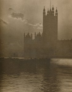 "Shrine of Stone som täcker det bankande hjärtat av parlamentariska London", c1935. av Huson