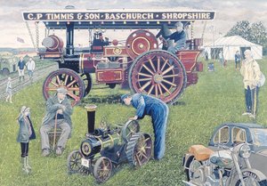 Traction Engines at the Show, 1993 (gouache på kort) av Huw S. Parsons