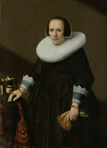 Porträtt av Geertruyd Reael, hustru till Philips Denijs av Huygh Pietersz Voskuyl
