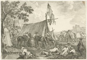 Landskap med ett arméläger av Hyacinth de La Pegna