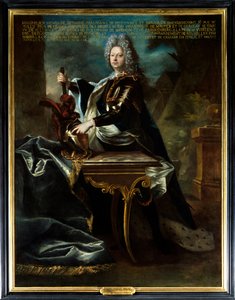Porträtt av Maximilian Henrik VI av Bethune, femte hertigen av Sully (1669-1729). Målning tillskriven Hyacinthe Rigaud (1659-1743). Olja på duk. Obligatoriskt omnämnande: Sully sur Loire, Chateau de Sully - Porträtt av Maximilian Henri VI de Bethune, femte av Hyacinthe (attr. to) Rigaud