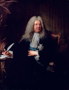 Porträtt av Charles-Gaspard Dodun, markis av Herbault av Hyacinthe Francois Rigaud
