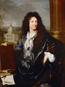 Porträtt av Jules Hardouin-Mansart 1646-1701 av Hyacinthe Francois Rigaud