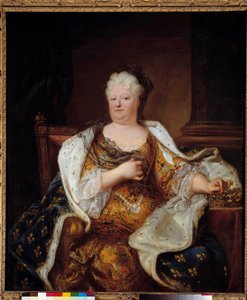 Porträtt av prinsessan Pfalz Charlotte Elisabeth de Baviere av Hyacinthe Francois Rigaud