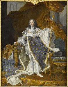Porträtt av Ludvig XV i hans kungliga dräkt