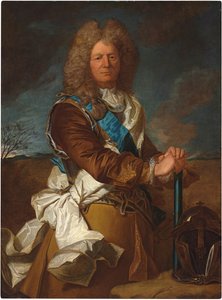 Porträtt av Sebastien Le Prestre, Marquis de Vauban, marskalk av Frankrike, iklädd Saint Esprit-orden av Hyacinthe Francois Rigaud