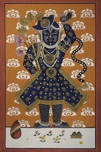 Det gudomliga blå Krishna-barnet