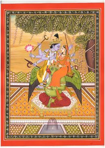 Hinduiska gudar på Garuda av IMAGINEERS STUDIO