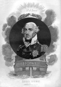 Amiral Richard Howe, 1:e Earl Howe, 1726-1799, engelsk amiral, 1816.