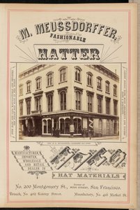 Vy över M. Meussdorffers berömda hattbutik