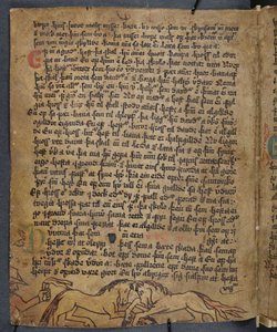 Horse Fight, från Heynesbok (The Book of Heynes), 1:a hälften av 1500-talet av Icelandic School