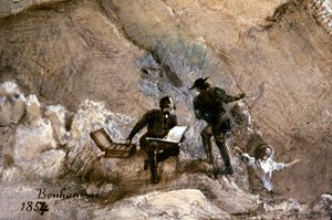 Ignace Francois Bonhomme målar utomhus
