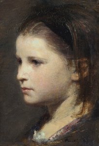 Huvudet av en ung flicka av Ignace Henri Jean Fantin Latour