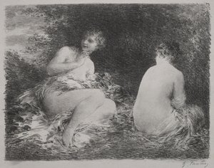 Badgäster, 1899. av Ignace Henri Jean Fantin-Latour