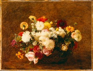 Bukett av blommor, 1894 av Ignace Henri Jean Fantin Latour