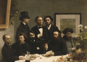 Vid bordet, 1872 av Ignace Henri Jean Fantin Latour