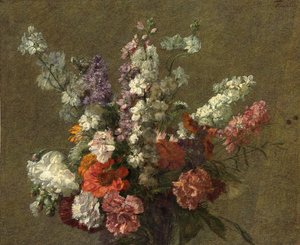 Delfinier; Larkspur, 1899 av Ignace Henri Jean Fantin Latour
