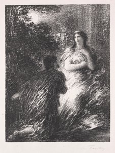 Duo från Les Troyens, 1894-1895. av Ignace Henri Jean Fantin Latour