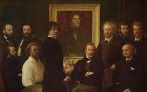 Hyllning till Delacroix av Ignace Henri Jean Fantin Latour