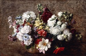 Blandad bukett av Ignace Henri Jean Fantin Latour