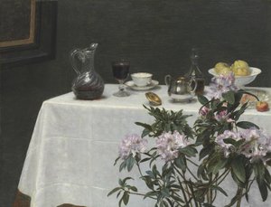 Stilleben: Corner of a Table, 1873 av Ignace Henri Jean Fantin Latour