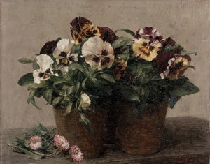 Stilleben av penséer och tusenskönor, 1889
