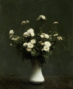 Vas med krysantemum, 1871 av Ignace Henri Jean Fantin Latour