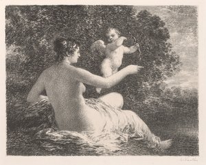 Venus och Amor, 1896. av Ignace Henri Jean Fantin Latour