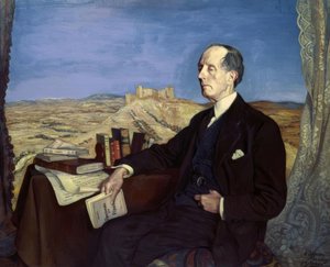 AZORIN – 1873/1967 – MÅLAD 1941 – I BAKGRUNDSVYEN AV JADRAQUE av Ignacio Zuloaga y Zabaleta