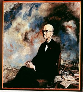 Porträtt av Manuel de Falla (1876-1946), spansk kompositör av Ignacio Zuloaga y Zabaleta