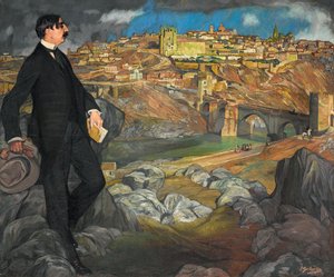 Porträtt av Maurice Barres, 1913. av Ignacio Zuloaga y Zabaleta