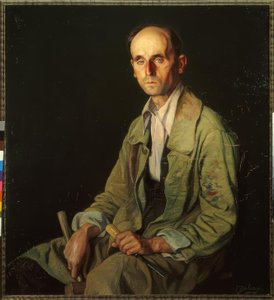 Porträtt av skulptören Beobide av Ignacio Zuloaga y Zabaleta