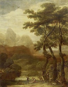 Landskap med jägare av Ignacio de Iriarte