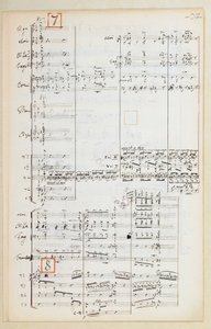 Partiturmanuskript med reducerad orkestersvit till Eldfågeln av Igor Stravinsky (1882-1971) av Igor Stravinsky