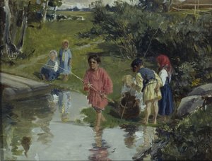 Barnfiske, 1882 av Illarion Mikhailovich Pryanishnikov