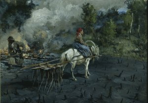 Jordberedning för linfrö i Vologda-regionen, 1873
