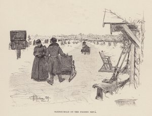 Släpväg på Fronzen Neva (gravyr)