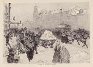 Nevskij Prospekt på vintern (gravyr)