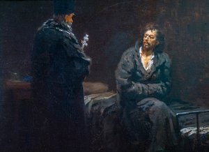 INNAN BEKÄTTELSEN av Ilya Efimovich Repin