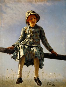 Trollslända. Målarens dotterporträtt, 1884 av Ilya Efimovich Repin