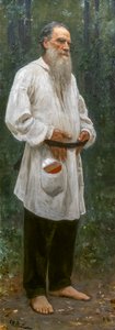 LEON TOLSTOI BARFOTA av Ilya Efimovich Repin