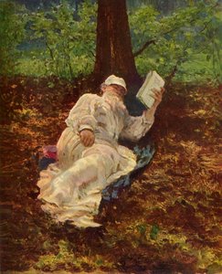 "Leo Nikolajevitj Tolstoj tar en vila i skogen", 1891, 1965. av Ilya Efimovich Repin