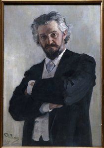 Porträtt av Alexander Verzhbilovich (Verzhbilovic, Verzhibilovic, Vierzbilovich, Wierzbillowicz, Wierzbilovich, Wierzbilovicz, Wierzbilowicz) (1850-1911), violoncelliste russe, en 1895. Peinture de Ilia Iefimovicha Yefimovitch (1850-1911) av Ilya Efimovich Repin