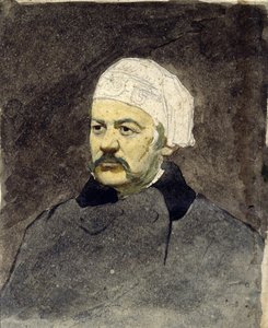 Porträtt av den ryske kompositören Mikhail Ivanovitch Glinka (1804-1857) (Michail I. Glinka) - Målning av Ilya Yefimovich Repin (1844-1930), akvarell på kartong (28x23 cm), ca 1870 - I. Repins minnesmuseum Penates, nära Sankt Petersburg (Ryssland) av Ilya Efimovich Repin