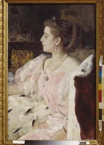 Porträtt av prinsessan Nitalia Golovina av Ilya Efimovich Repin