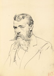 Porträtt av en man med mustasch och skägg, ca. 1872-1875 av Ilya Efimovich Repin