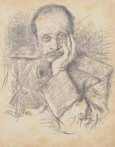 Porträtt av kompositören César Antonovich Cui 1835-1918, 1900. av Ilya Efimovich Repin