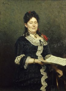 Porträtt av operasångerskan Alexandra Molas 1845-1929, 1883 av Ilya Efimovich Repin